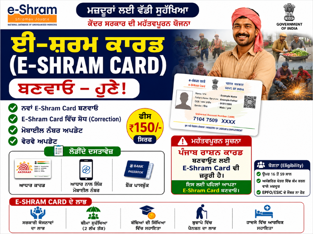 e-Shram Card Apply